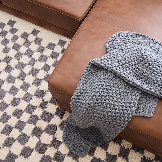 Chunky Cotton Knit Throw West Elm