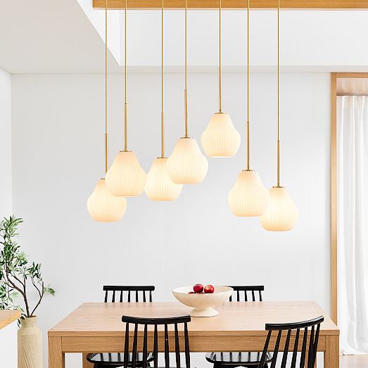 Sculptural 7-Light Ribbed Chandelier | West Elm