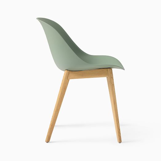 Classon Recycled Plastic Shell Chair (Set of 2) - Wood Legs | West Elm