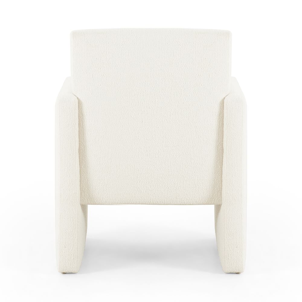 Lofted Boucle Upholstered Dining Arm Chair | West Elm