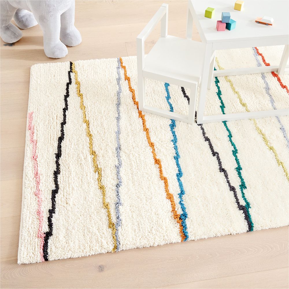 Rainbow Zigzag Easy Care Rug West Elm