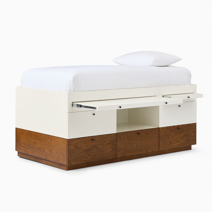 Modern Captain's Bed w/ Desk | West Elm