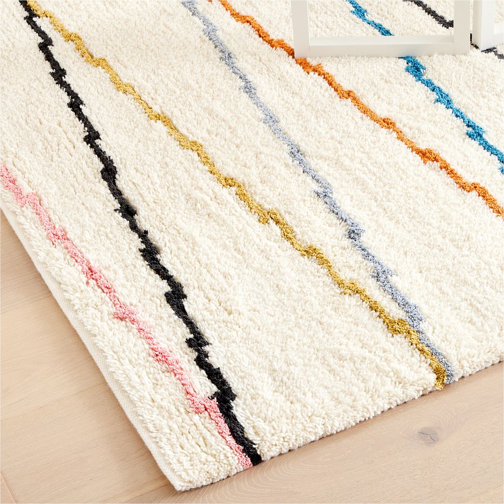 Rainbow Zigzag Easy Care Rug West Elm