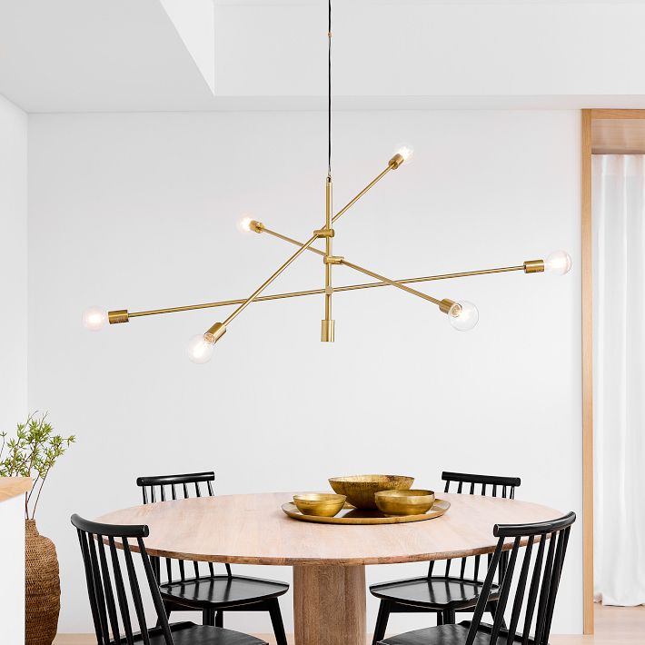 Polished Brass Chandeliers Dining Room