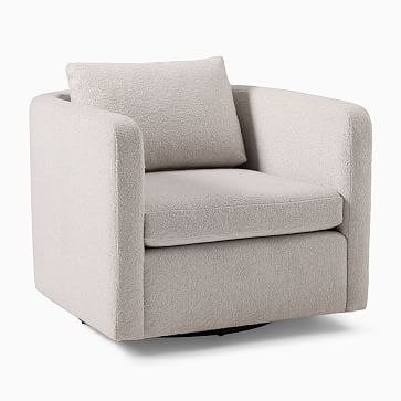 Bacall Curved Swivel Chair | West Elm