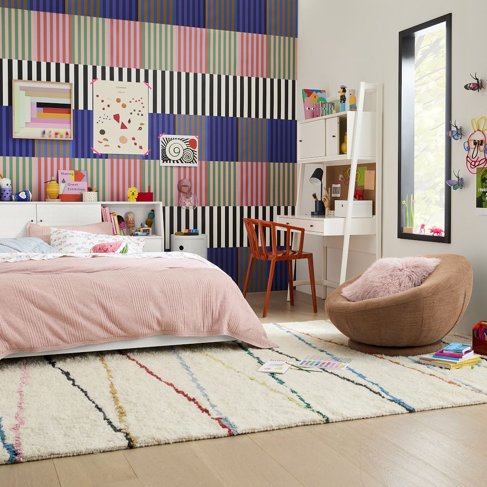 Rainbow Zigzag Easy Care Rug West Elm