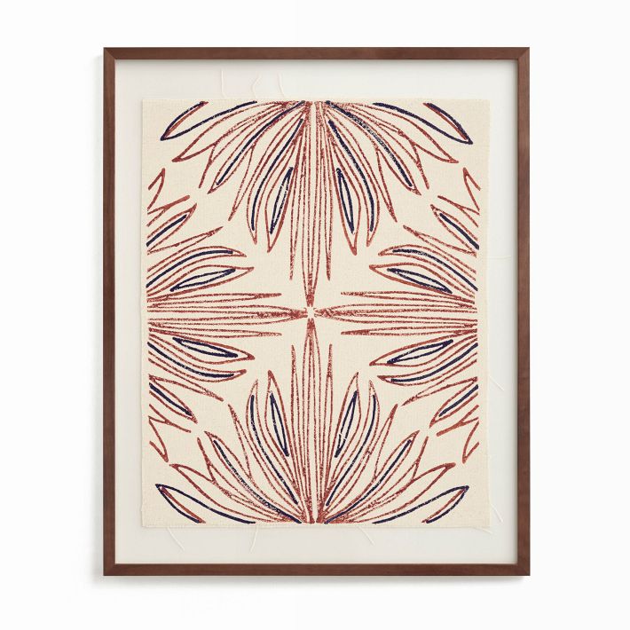 "Modern Botanical" Framed Textile Art by Minted for West Elm West Elm