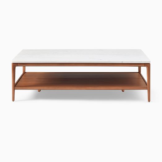 Parker Walnut & Marble Coffee Table West Elm