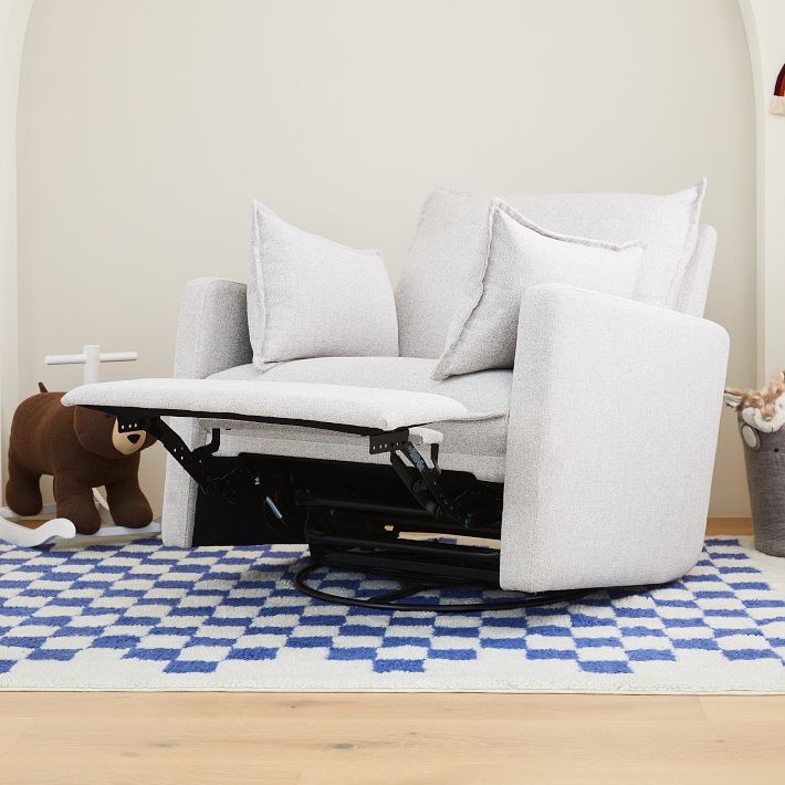 Paxton Pillow Manual & Power Swivel Glider Recliner West Elm