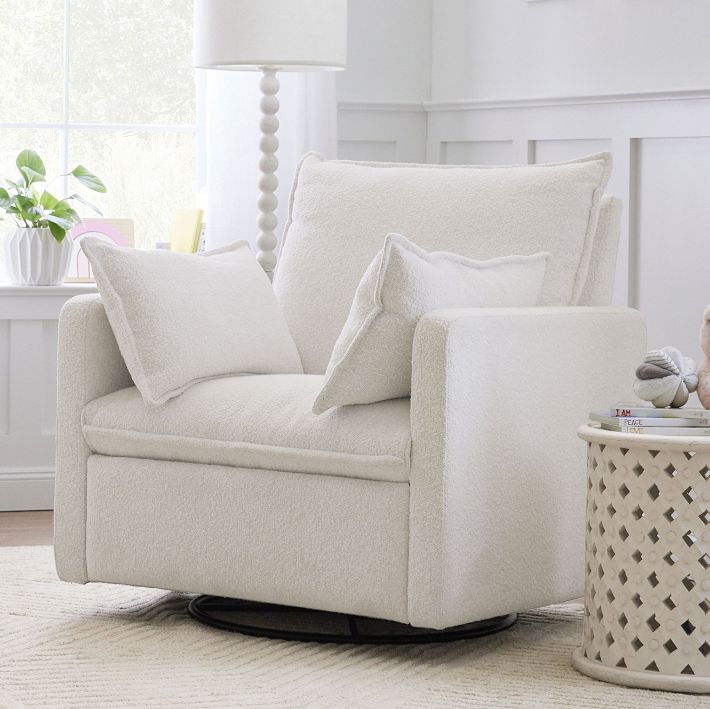 Paxton Pillow Manual & Power Swivel Glider Recliner | West Elm