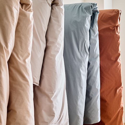 Organic Washed Cotton Percale Duvet Cover & Shams West Elm