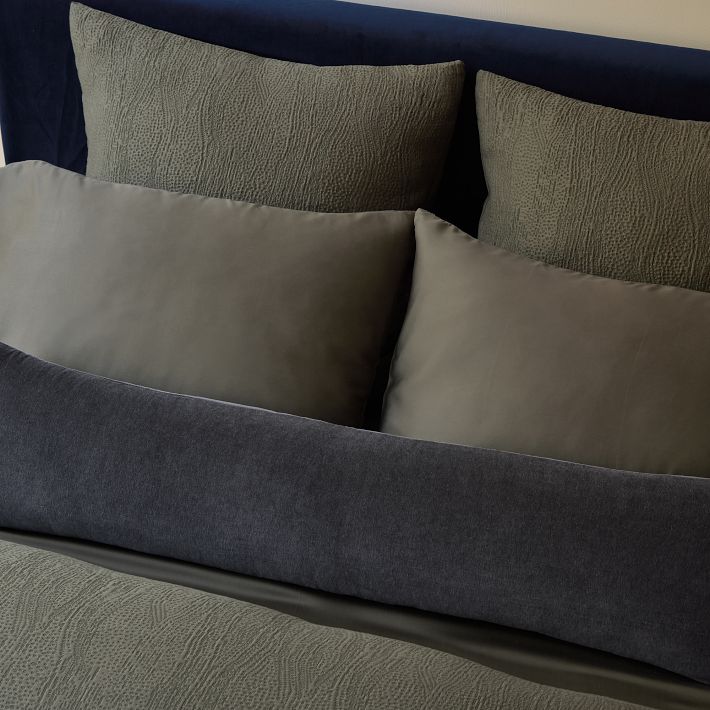 Classic Cotton Velvet Oversized Lumbar Pillow Cover West Elm