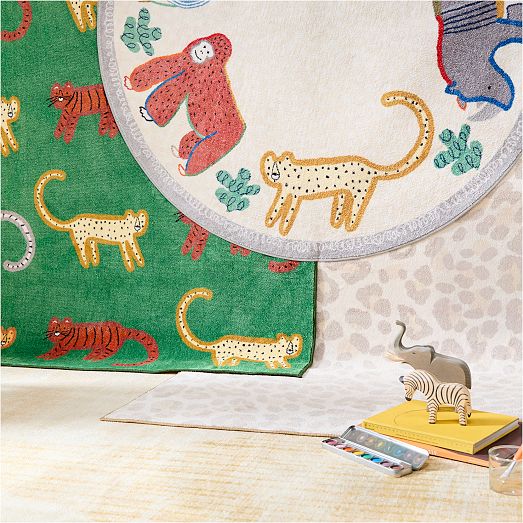 Funky Cheetah Machine Washable Rug West Elm
