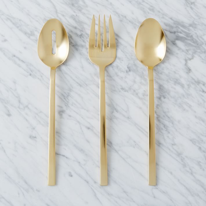 Gold Flatware Hostess Serving Set West Elm
