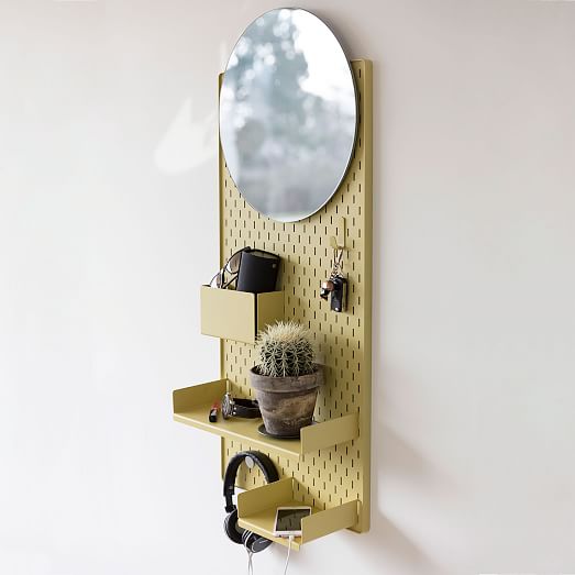 design bite PowderCoated Pegboard Entryway Organizer Lemon West Elm