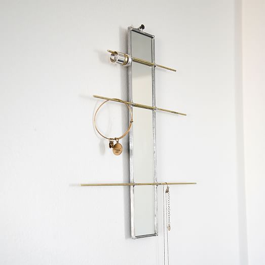 SZKLO Glass Mirror Jewelry Organizer West Elm