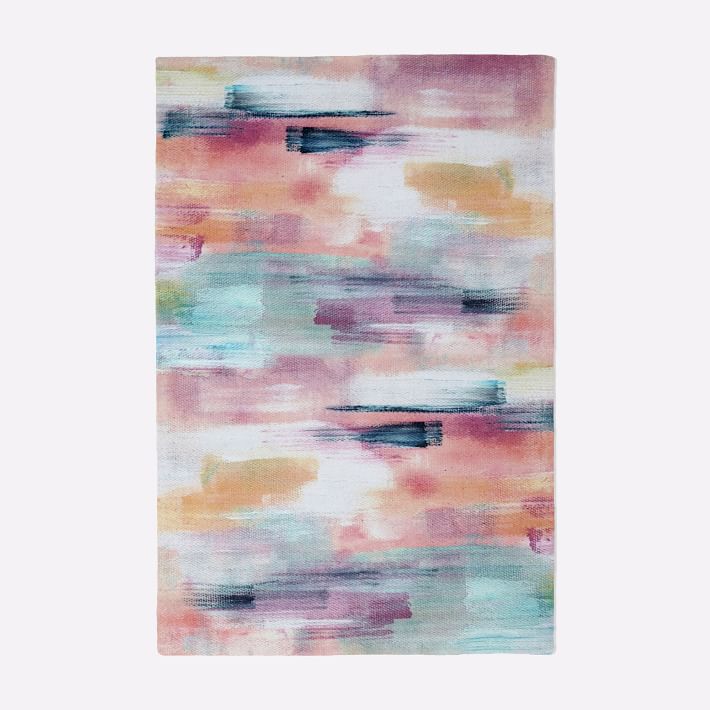 Layered Brushstrokes Rug West Elm