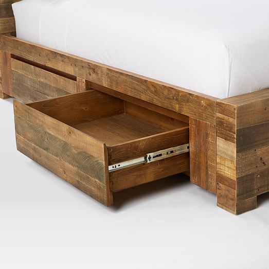Emmerson® Reclaimed Wood Storage Bed Natural West Elm