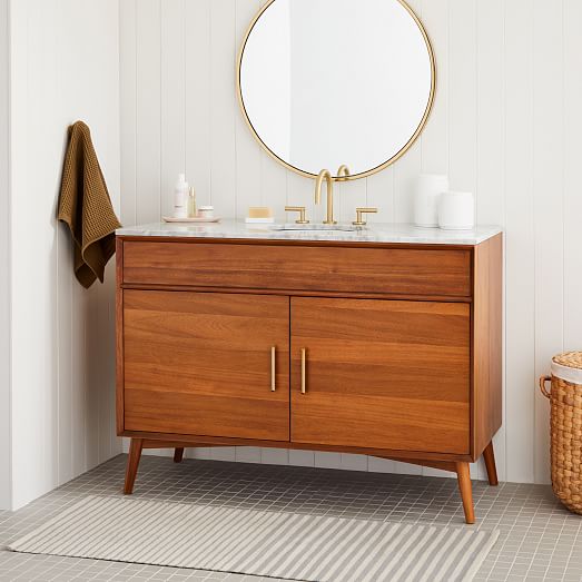 Mid-Century Single Bathroom Vanity (24"–49") - Acorn | West Elm