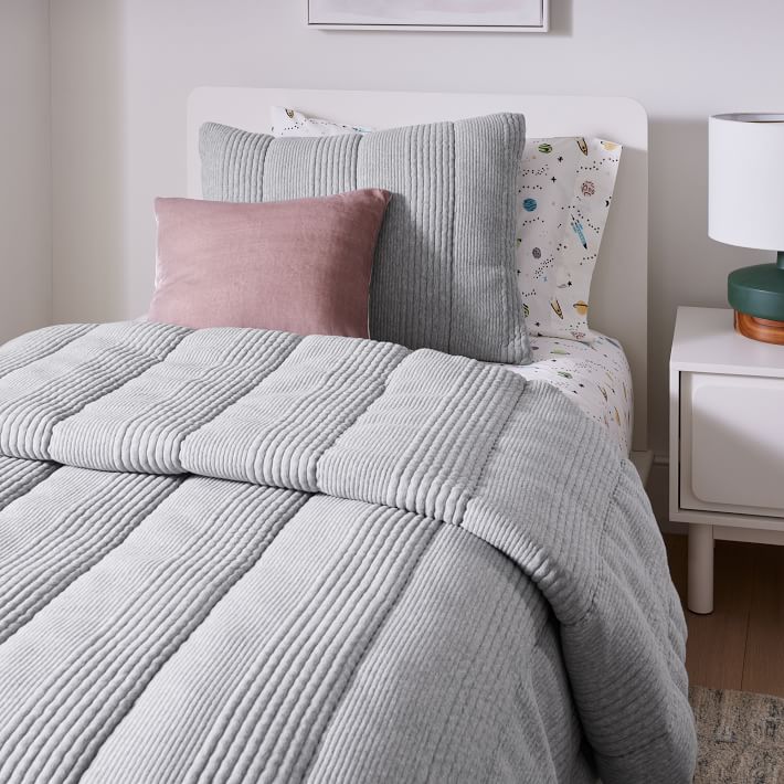 Jersey Linear Cloud Comforter & Shams West Elm