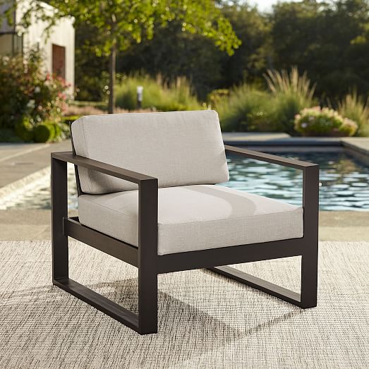 Portside Aluminum Outdoor Lounge Chair West Elm