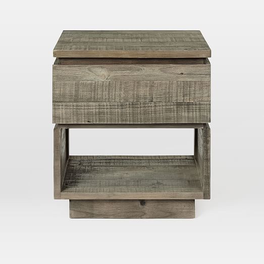 Emmerson® Modern Reclaimed Wood Nightstand Stone Gray West Elm