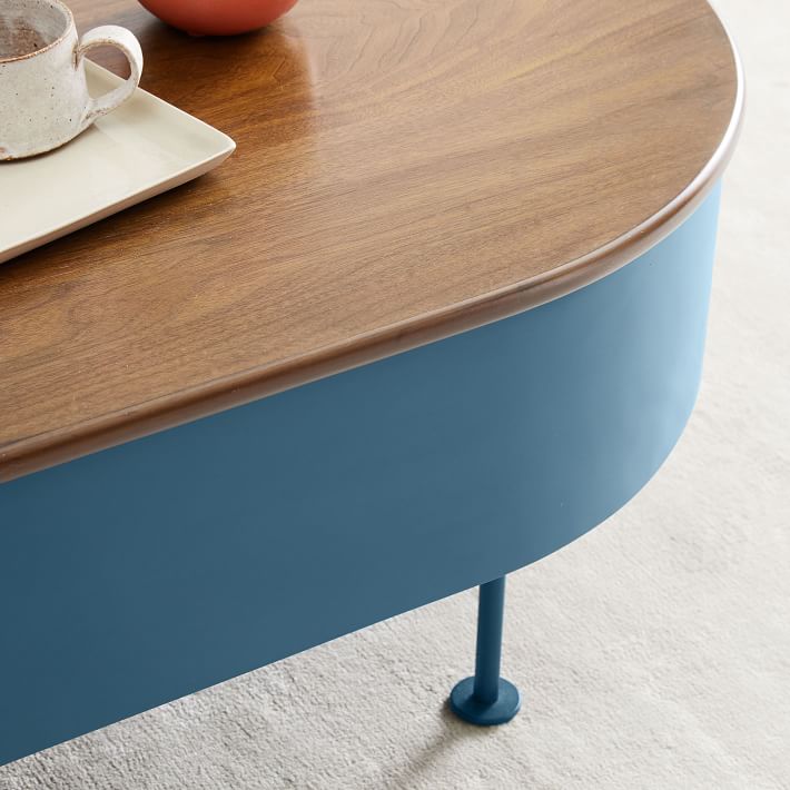Ruby Storage Coffee Table Petrol Blue Modern Living Room Furniture