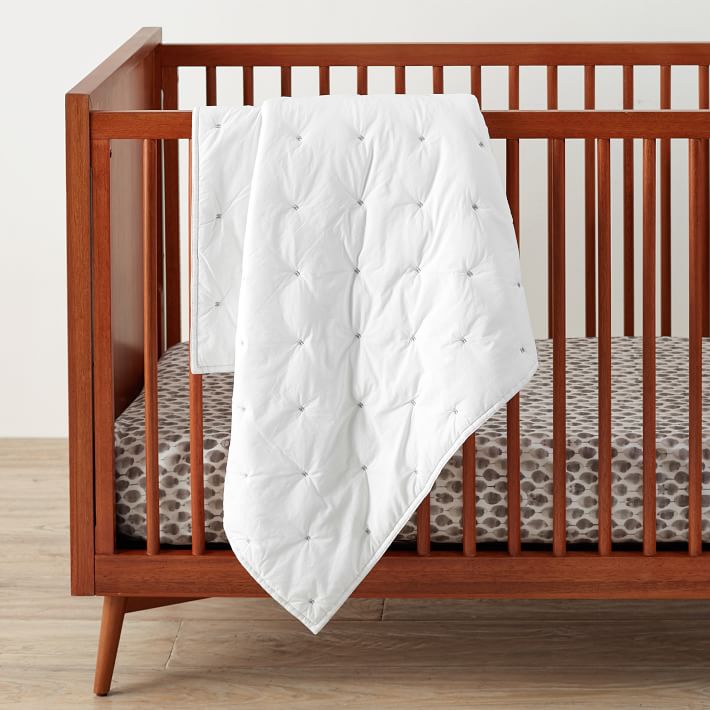 Washed Cotton Toddler Quilt White, Baby Bedding West Elm