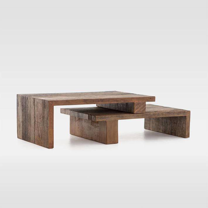 Peroba Nesting Coffee Table Modern Living Room Furniture West Elm