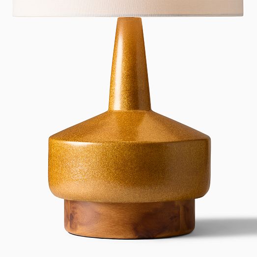 Wood & Ceramic Table Lamp | Modern Light Fixtures | West Elm