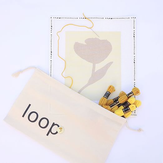 Loop Canvas Needlepoint Kit Flowers West Elm