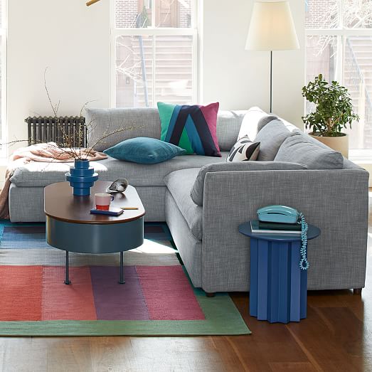Ruby Storage Coffee Table Petrol Blue Modern Living Room Furniture