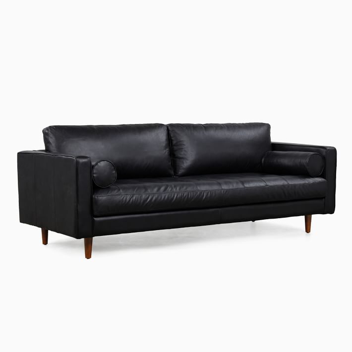 Dennes Leather Sofa (72