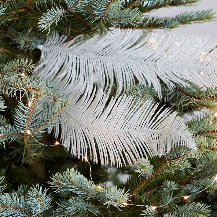 Glitter Feather Tree Picks (Set of 3) West Elm