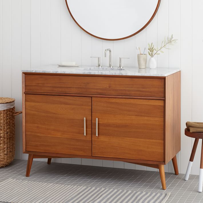 MidCentury Single Bathroom Vanity (49") Acorn Clearance West Elm