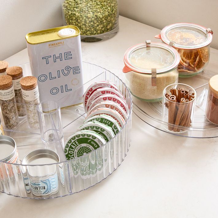 mDesign Clear Plastic Spinners (Set of 2) West Elm