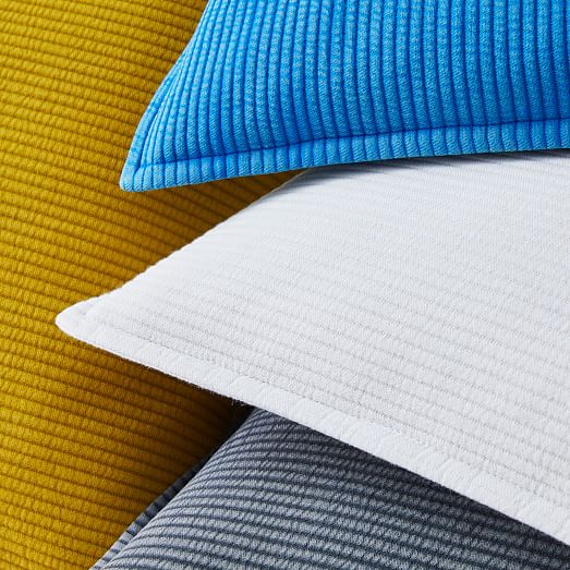 Solid Ribbed Pillow Covers West Elm