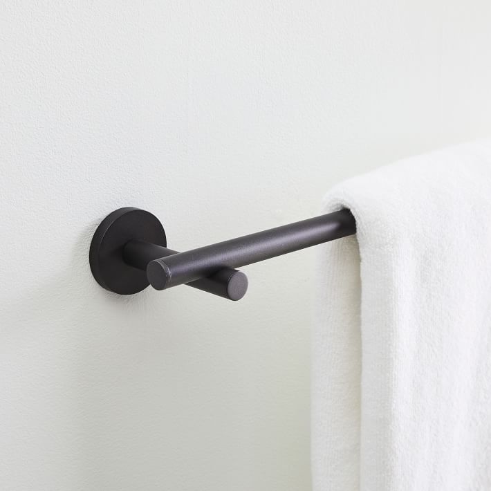 Modern Overhang Bathroom Hardware Matte Black West Elm
