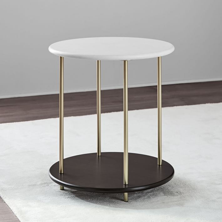Tiered Quartz Side Table West Elm