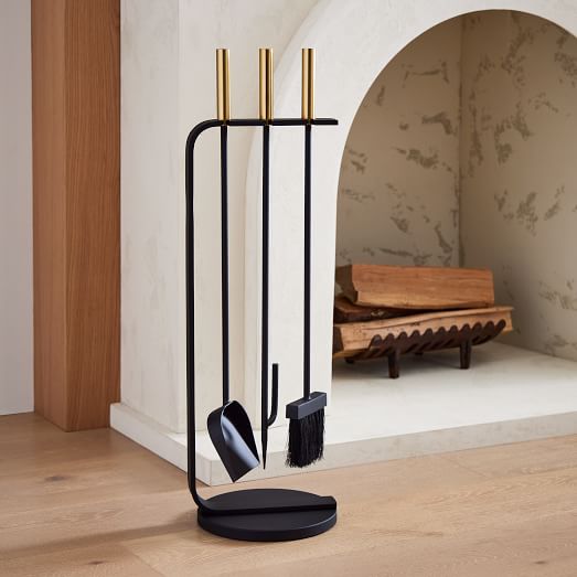 Minimalist Curved Firewood Holder | West Elm