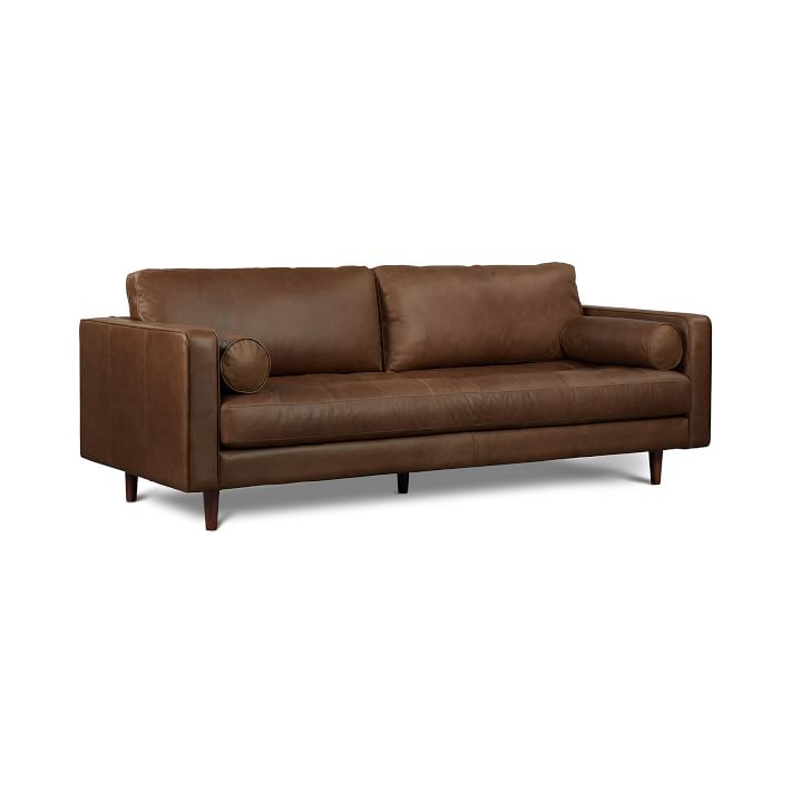 Dennes Leather Sofa (72