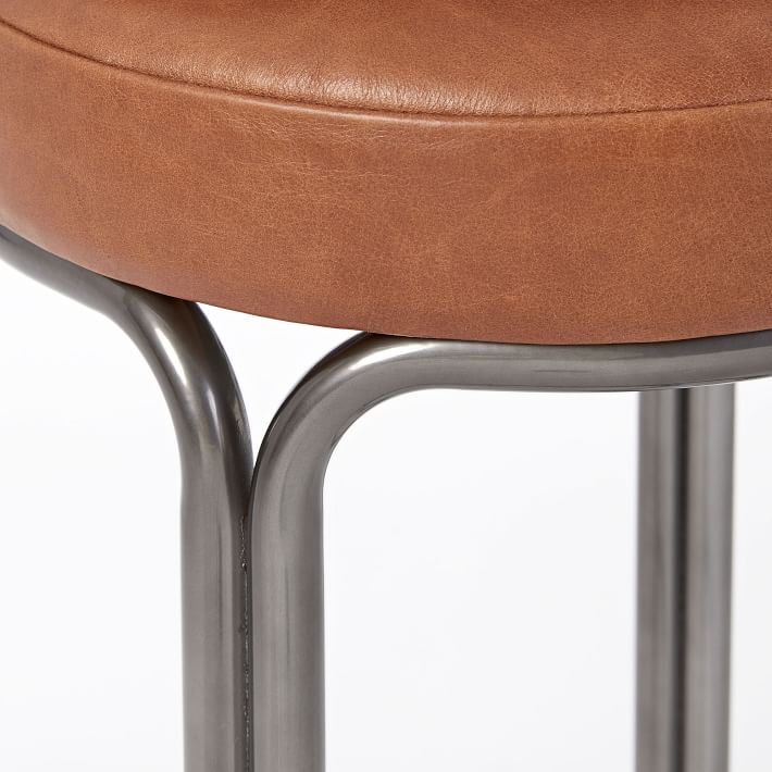 Cora Leather Counter Stool West Elm