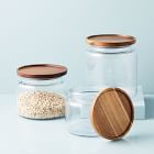 Glass Jars w/ Acacia Lids, Kitchen Storage Solutions | West Elm