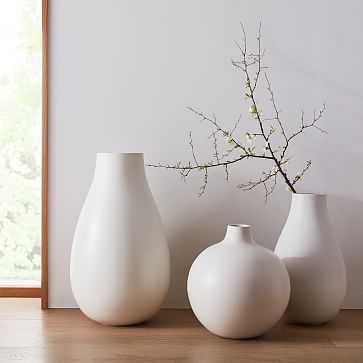 Oversized Pure White Ceramic Collection | Elm