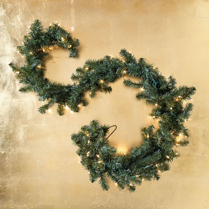 Canadian Pine LightUp Garland West Elm