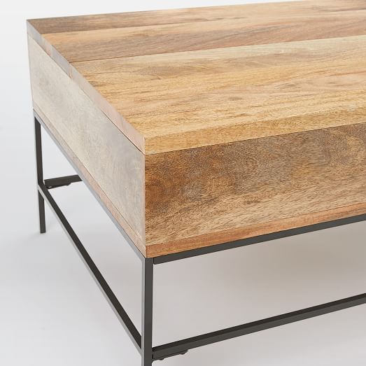 Industrial Storage Pop-Up Coffee Table | Modern Living Room Furniture ...
