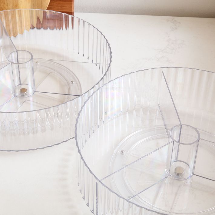 mDesign Clear Plastic Spinners (Set of 2) West Elm