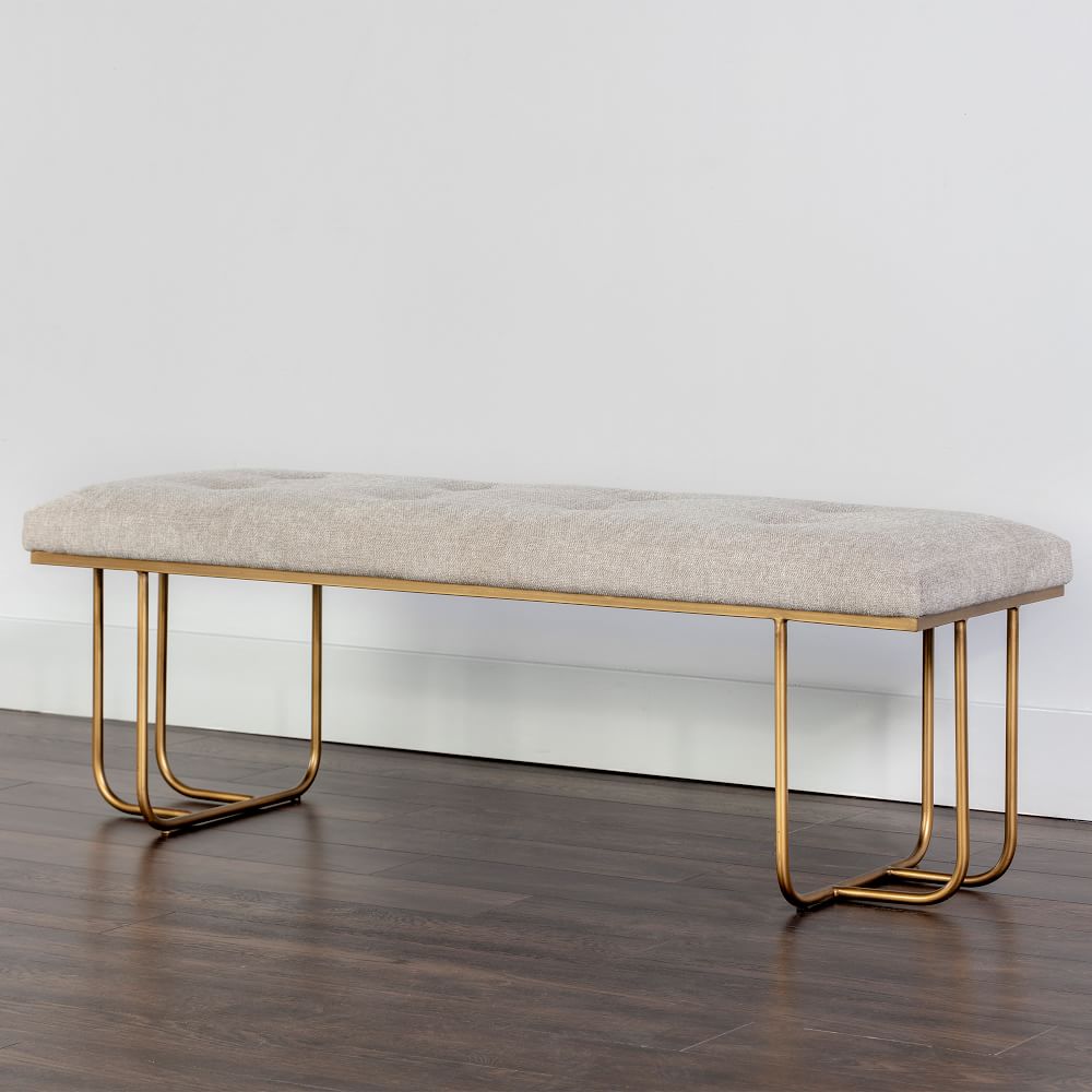 TwoToned Upholstered Bench West Elm