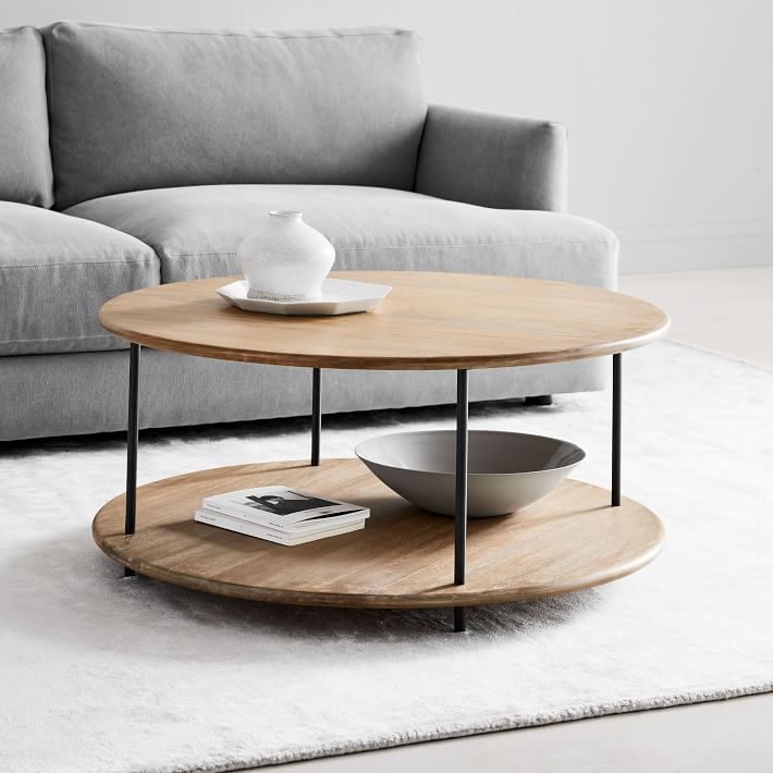 Tiered Wood Coffee Table Modern Living Room Furniture West Elm
