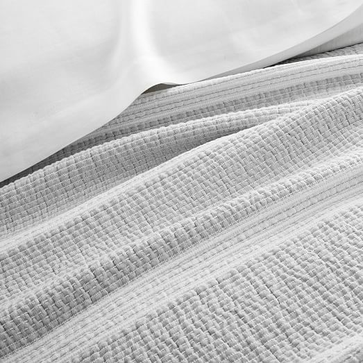 Organic Variegated Running Stripe Bed Blanket West Elm